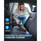 Bqypower Handheld Vacuum Cordless Rechargeable, Hand Held Car Vacuum