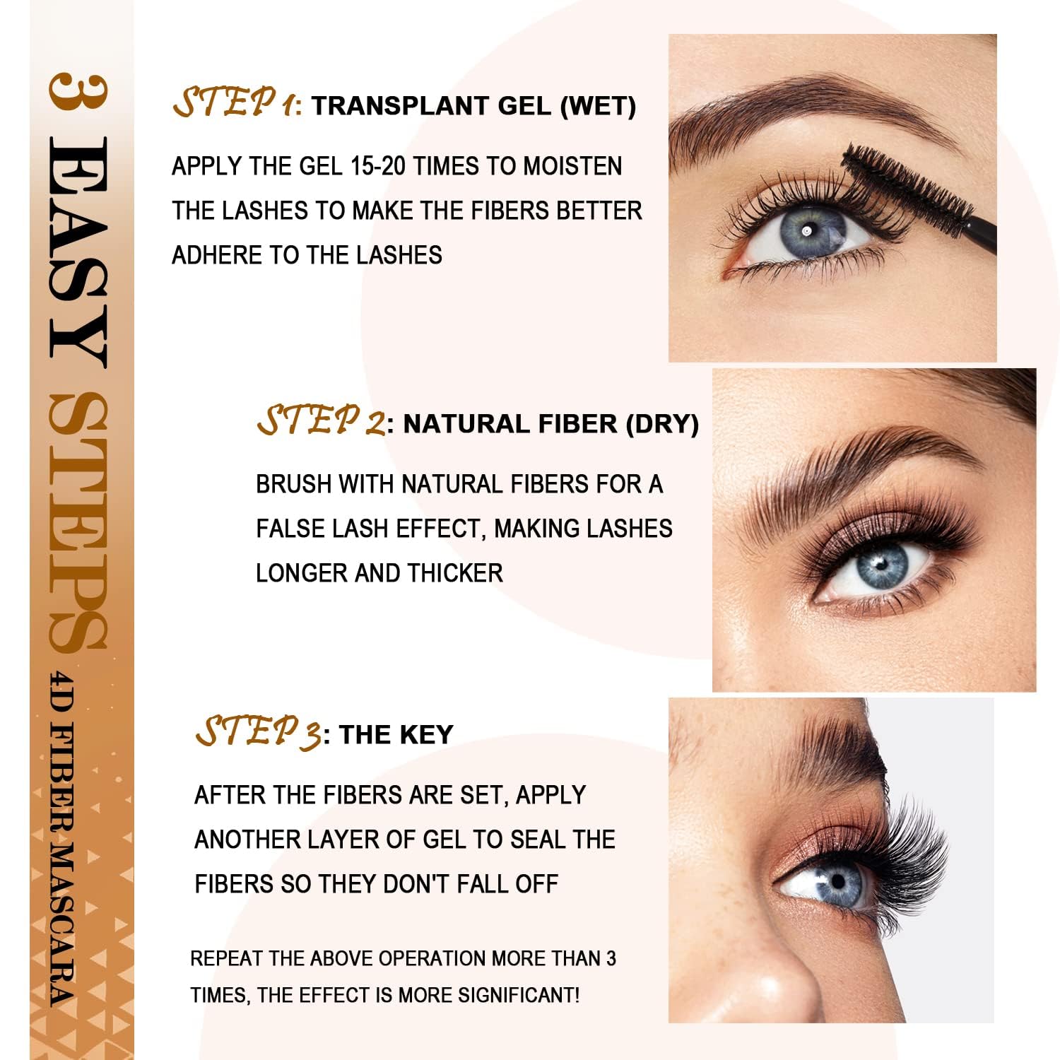 4D Silk Fiber Lash Mascara & Waterproof Liquid Eyeliner Set, Lengthening & Volumizing, Smudge-Proof Long Lasting, Hypoallergenic Gel Fiber Formula, Ideal Eye Makeup Gift for Women