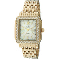 Peugeot Women Rectangle Dress Watch With Crystal Decorated Bezel, Roman Numerals And Bracelet