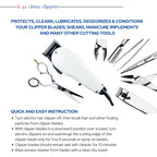 Skin Revolution H-42 Professional Clipper Blade Cleaner - Waterless, Cleans & Cools, 8Oz Spray Bottle
