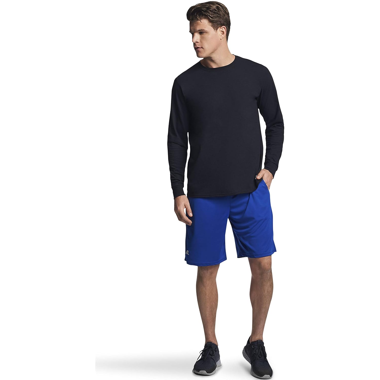 Russell Athletic Men'S Dri-Power Long Sleeve Tees, Moisture Wicking, Odor Protection, Upf 30+