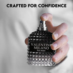2Pcs Valentine Milano/Invincible Grey Eau De Toilette For Men-Fresh,Romantic Scent Perfume For Men 3.4 Fl Oz Each Mens Cologne For All Skin Daily Used