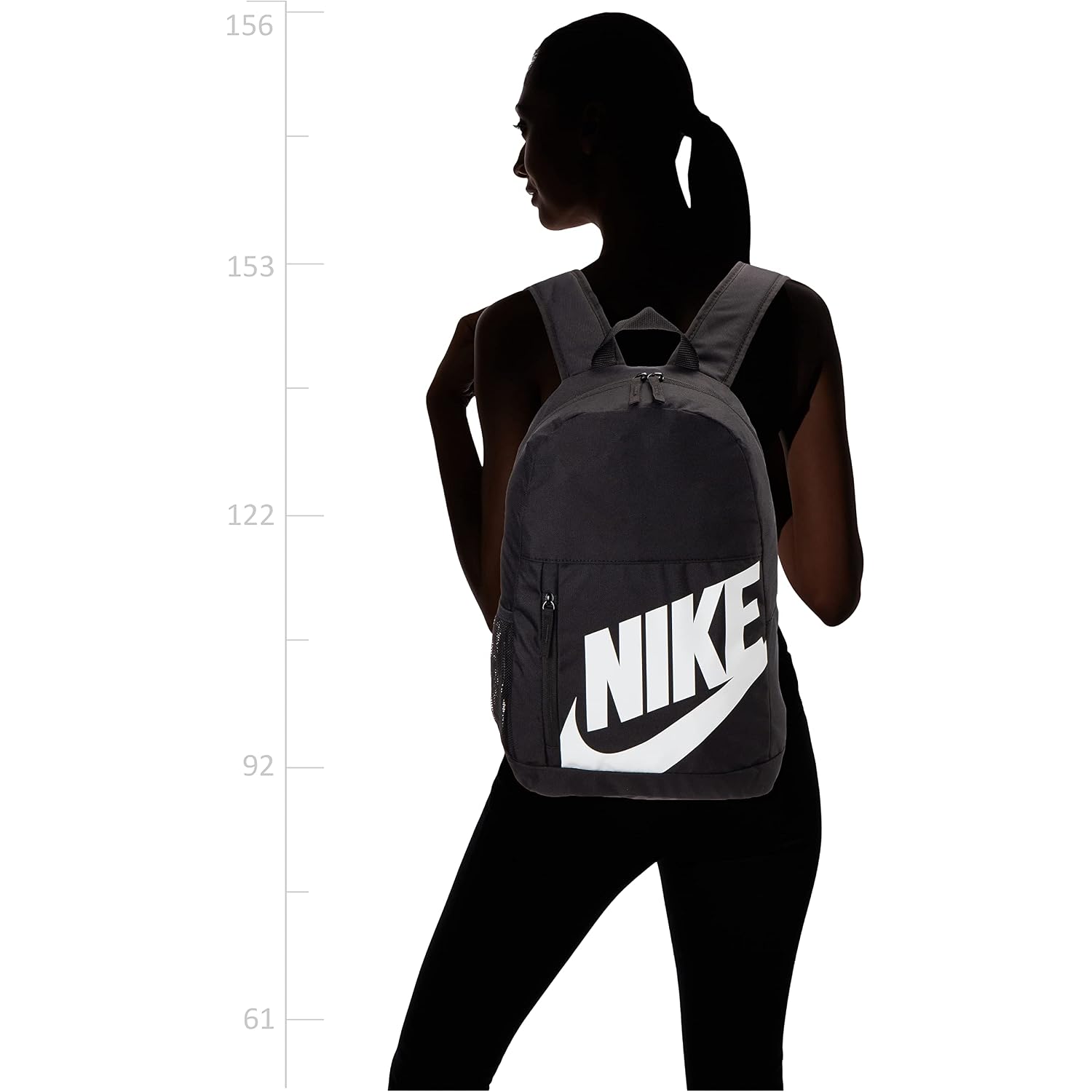 Nike Youth Elemental Backpack - Fall'19, Black/Black/White, Misc