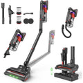 Eleckeys 650W Cordless Vacuum Cleaner For Home, Pet Hair & Hardwood Floors, 55Kpa Lightweight Vacuum Cleaners With 65 Mins Runtime, Self-Standing, Foldable Tube, Charging Dock & Anti-Tangle Brush