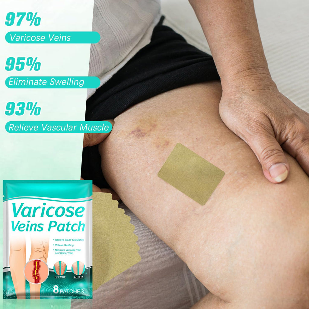 LegRenew Varicose Veins Patch,Professional Relief for Varicose Veins in The Legs，Natural Improvement Spider Veins Patch（2PCS