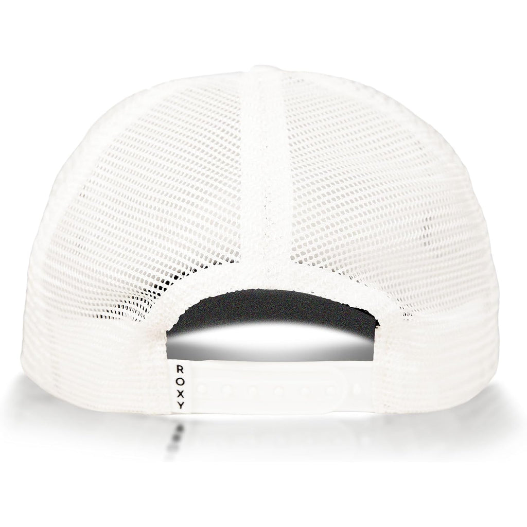 Roxy Women's Truckin Trucker Hat – Adjustable Summer Cap, Lightweight and Breathable with Mesh Back Cloud Dancer