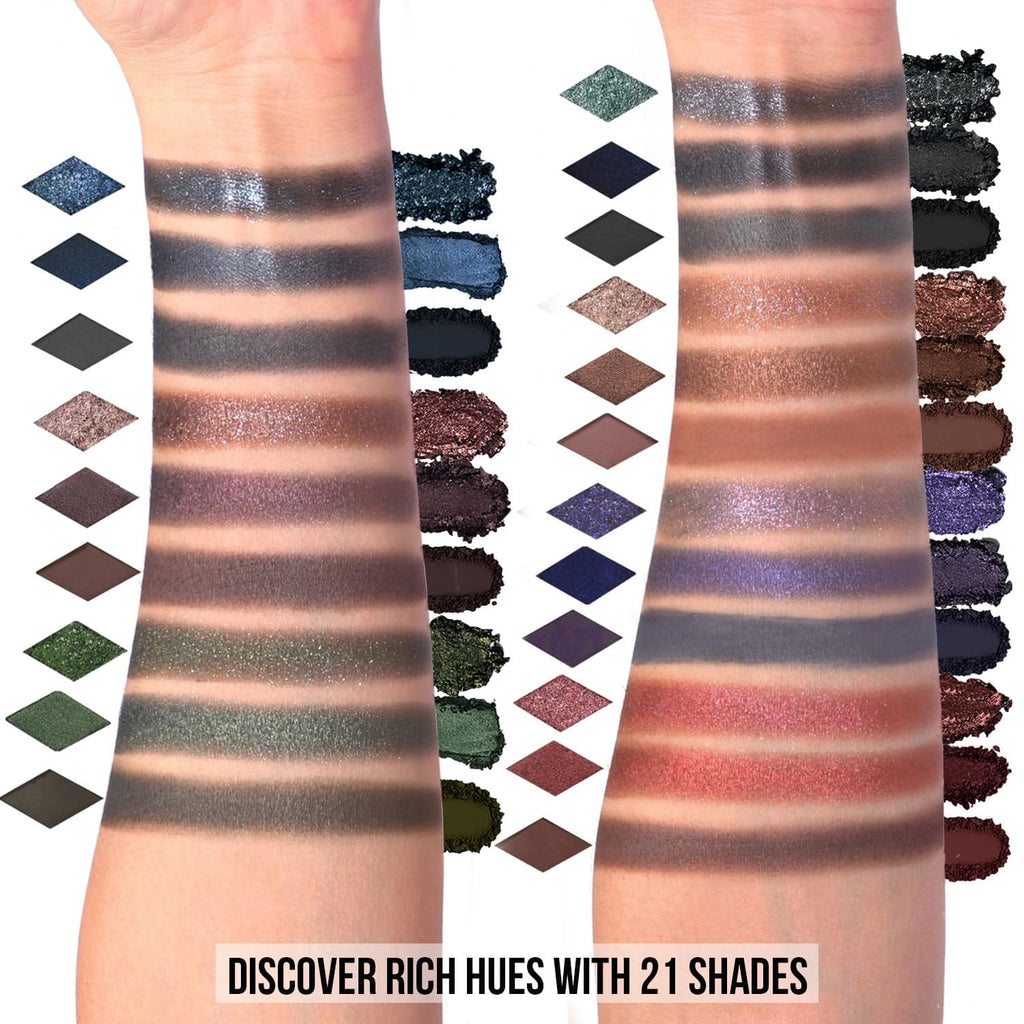 Tintark Midnight Masquerade Black Spectrum Smokey Eyeshadow Palette | A Spectrum Of Black-Based Mattes, Shimmers And Metallics For Smoky, Goth, Halloween And Night-Out Eye Looks