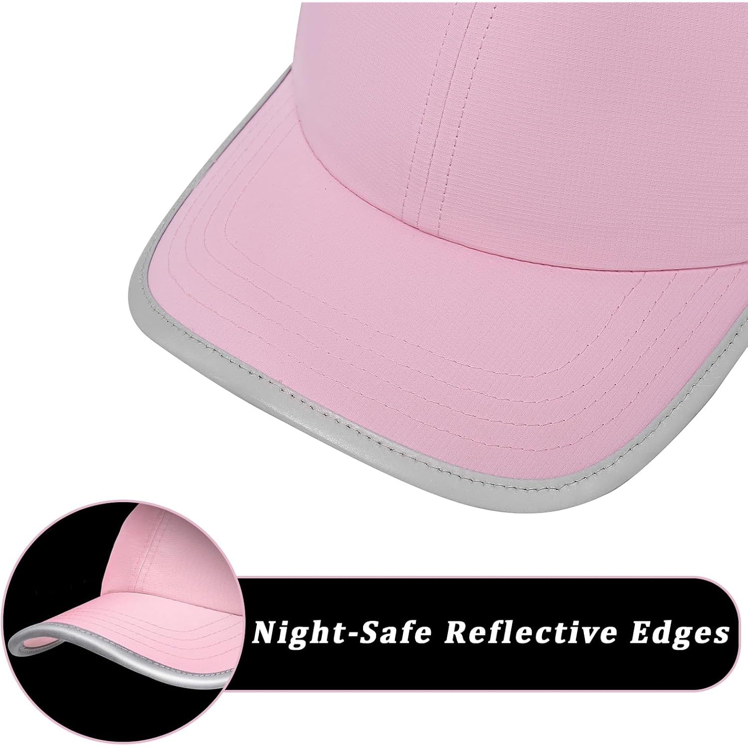 Ponytail Hat for Women, Criss Cross Quick Drying Baseball Cap, Breathable Messy Bun Hat for Outdoor Sports Running Golf Pink