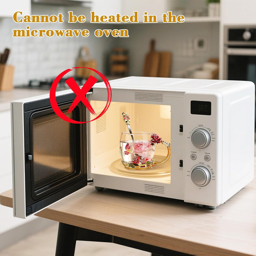 OEAGO Gifts for Mom Women Mothers Day Valentines Day Gifts Glass Coffee Enamels Mug Best Birthday Valentine's for Her Girlfriend Wife from Daughter Son Tea Cup Christmas Stocking Stuffers