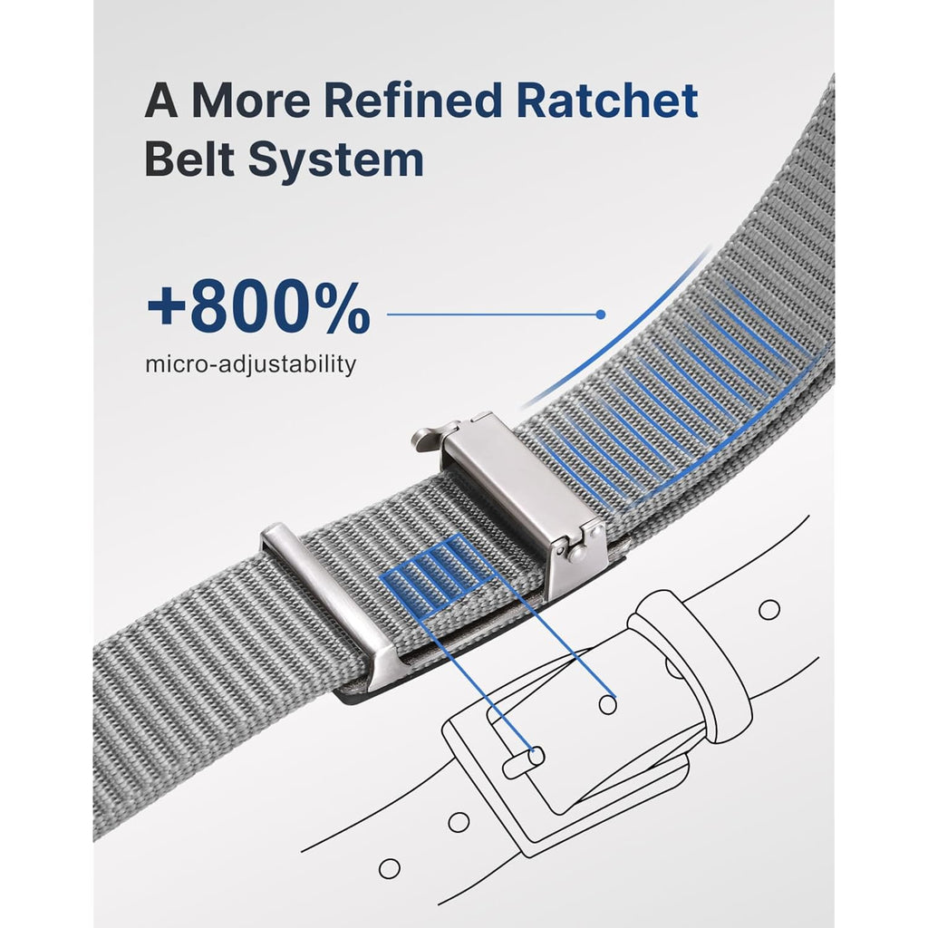 Men'S Ratchet Belt, Nylon Tactical Belt, Adjustable Ratcheting Buckle For Golf Work Casual Outdoor Hiking Daily Wear