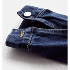 Women'S Basic Long Sleeve Button Down Distressed Denim Jackets Jean Jacket Coat