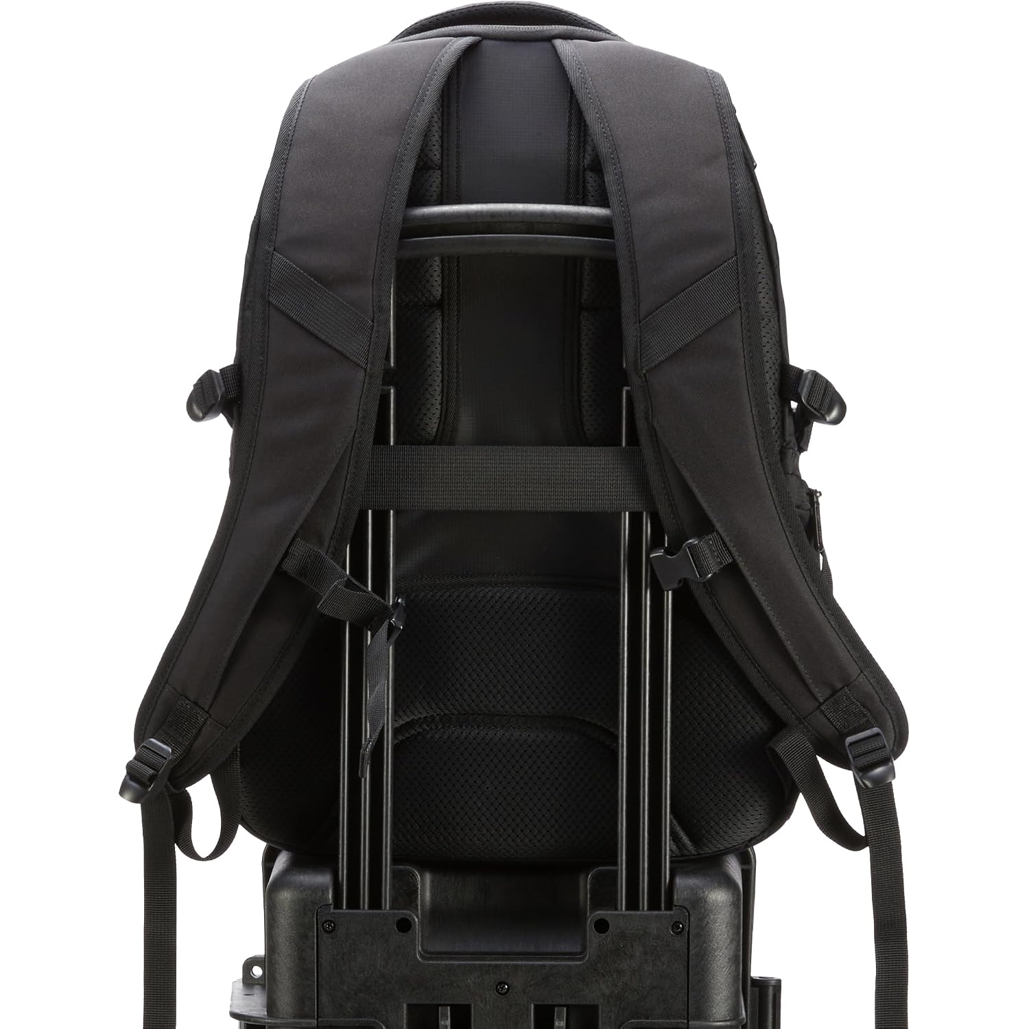 Amazon Basics Travel Laptop Backpack With Multiple Pockets And Compartments For 17 In / 43.1 Cm Laptop, Water Resistant, Spacious With Padded Shoulder Straps, Black