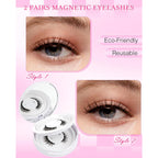 Emeda Magnetic Eyelashes Natural Look No Glue Reusable Magnetic Lashes With Applicator, Faux Mink Lashes Lightweight & Comfortable For Women Sensitive Eyes Daily Makeup With Mirror Case (11)
