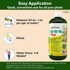 Gardenwise 10-10-10 All Purpose Plant Food - Liquid Fertilizer With Seaweed Kelp & Iron - Indoor & Outdoor Plant Food, Vegetables, Flowers, Lawn & Garden 1X8Oz