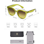 Sojos Trendy Cat Eye Round Polarized Sunglasses For Women Fashion Uv Protection Sunnies Sunglasses Sj2175