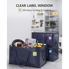 Heavy Duty Moving Bags Extra Large, Premium Storage Bags With Durable Zippers, Reinforced Handles, Moving Supplies For Clothes, Bedding, College Dorm Essentials, 8 Pack Blue