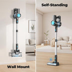 Cordless Vacuum Cleaner, Powerful Lightweight Stick Vacuum With Self-Standing, Anti-Tangle, 8-In-1 Rechargeable Vacuum Cleaners For Home, Hardwood Floors, Carpet, Pet Hair