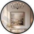 Black Round Mirror 32 Inch Circle Mirror For Bathroom Vanity, Entryway, Living Room, Round Bathroom Mirror For Wall