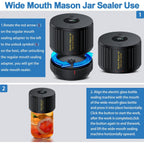 LOVE MOMENT Electric Mason Jar Vacuum Sealer Kit for Wide Mouth and Regular Mouth Mason Jars