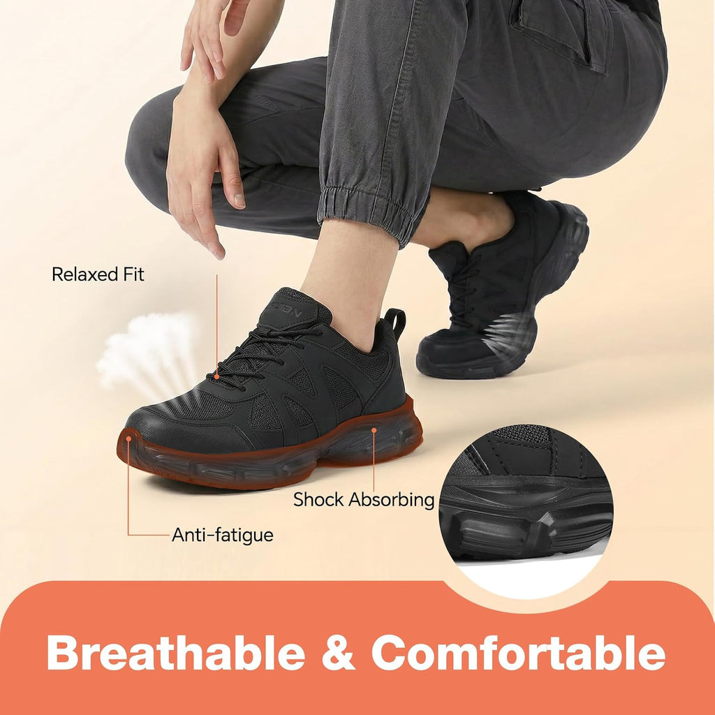 Steel Toe Shoes For Men & Women Work Shoes Women Safety Toe Sneakers Unisex | Lightweight,Breathable,Arch Fit,Comfortable,Construction,Manufacturing,Garden,Garage,Running,Factory,Plant