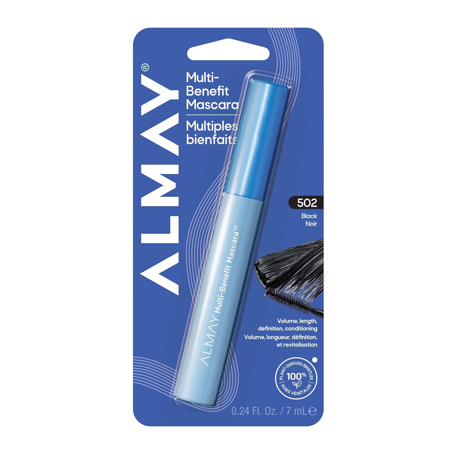 Almay Multi-Benefit Mascara, Volumizing + Lengthening, Hypoallergenic, 502 Black