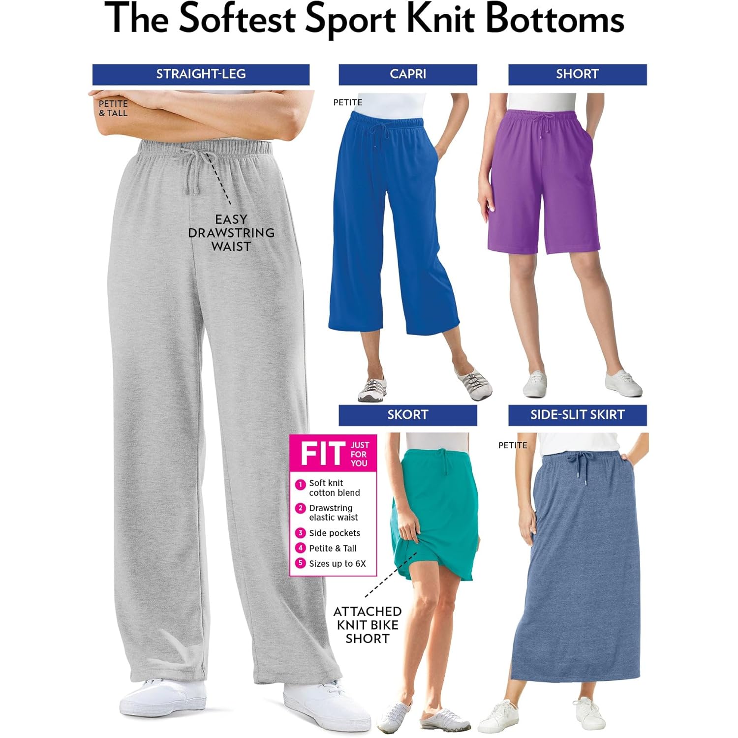 Plus Size Sport Knit Short