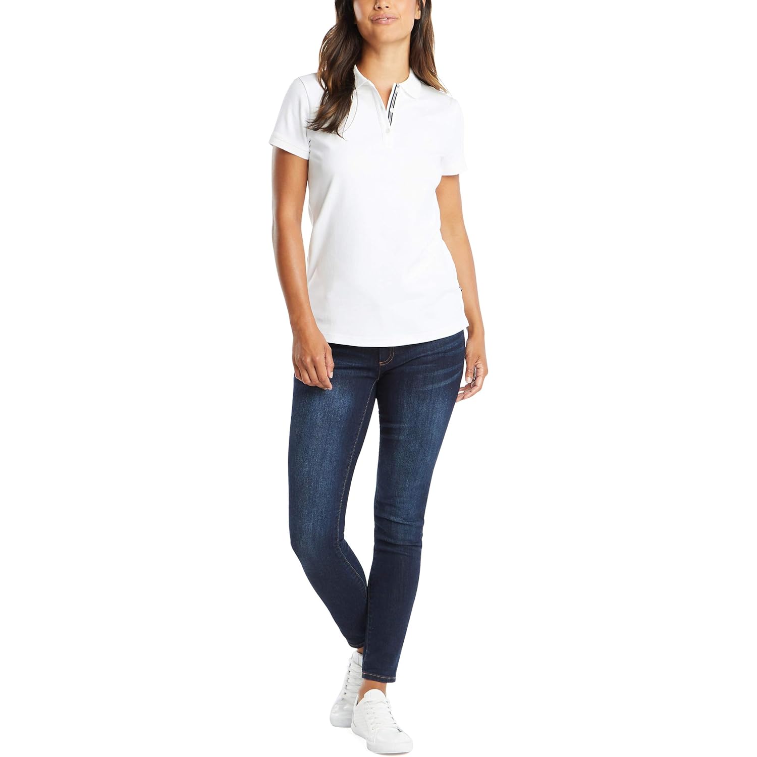 Women's 3-Button Short Sleeve Breathable 100% Cotton Polo Shirt