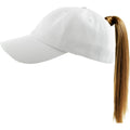 Classic Plain Ponytail Messy High Bun Headwear Adjustable Cotton Trucker Mesh Glitter Hat Baseball Cap