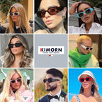 Kimorn Rectangle Sunglasses For Women Men Trendy Retro Trendy Sun Glasses 90’S Vintage Square Frame K1307