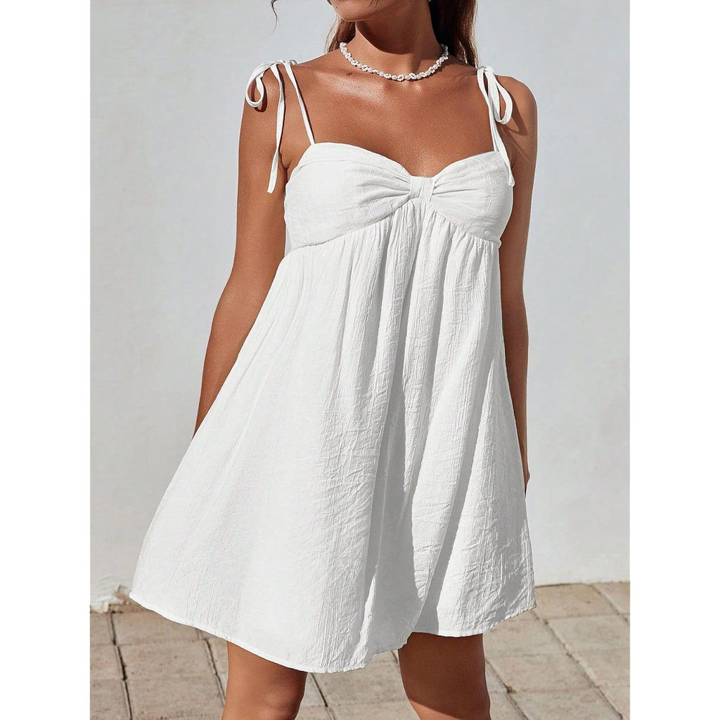 Narecte Casual Summer Dresses For Women Flowy Sun Dress Cute Mini Slip Dress Spaghetti Strap Dress