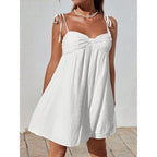 Narecte Casual Summer Dresses For Women Flowy Sun Dress Cute Mini Slip Dress Spaghetti Strap Dress