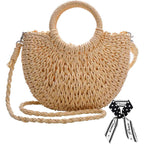 Straw Shoulder Bag For Women Woven Purse Beach Envelope Clutch Straws Wallet | Straw