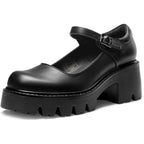 Dream Pairs Women'S Mary Janes Shoes Platform Dress Low Heel Chunky Pumps Round Toe Ankle Strap Pumps Shoes Oxfords Esther
