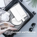 Flymiro Tri-Fold Lighted Vanity Makeup Mirror With 3X/2X Magnification,Light Up Mirror For Makeup,Touch Screen 21 Leds,180° Rotation Countertop Cosmetic Mirror,Gifts For Women Mom Teen Girls