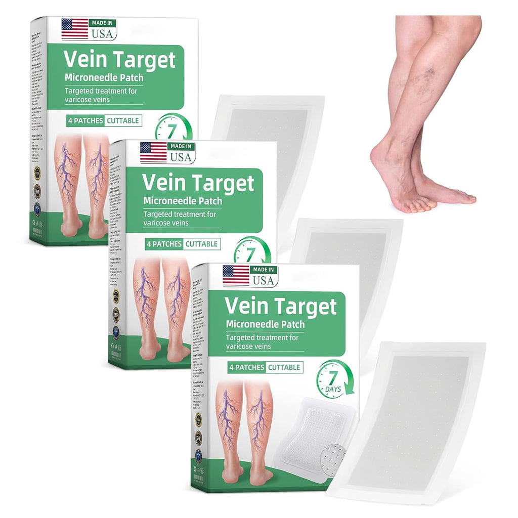 Healrize VeinTarget Microdarts Patch, Vein Target Microdarts Patch, Relieves Leg Discomfort, Moisturizes and Smooths Skin(3 Boxes)