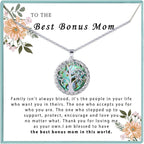 SmileBelle Tree of Life Necklace as Mothers Day Gift for Mom, Birthday Gifts for Stepmom as Bonus Mom Gift from Daughter, Grandma Present Silver Mother in Law Necklace as Tree of Life Jewelry