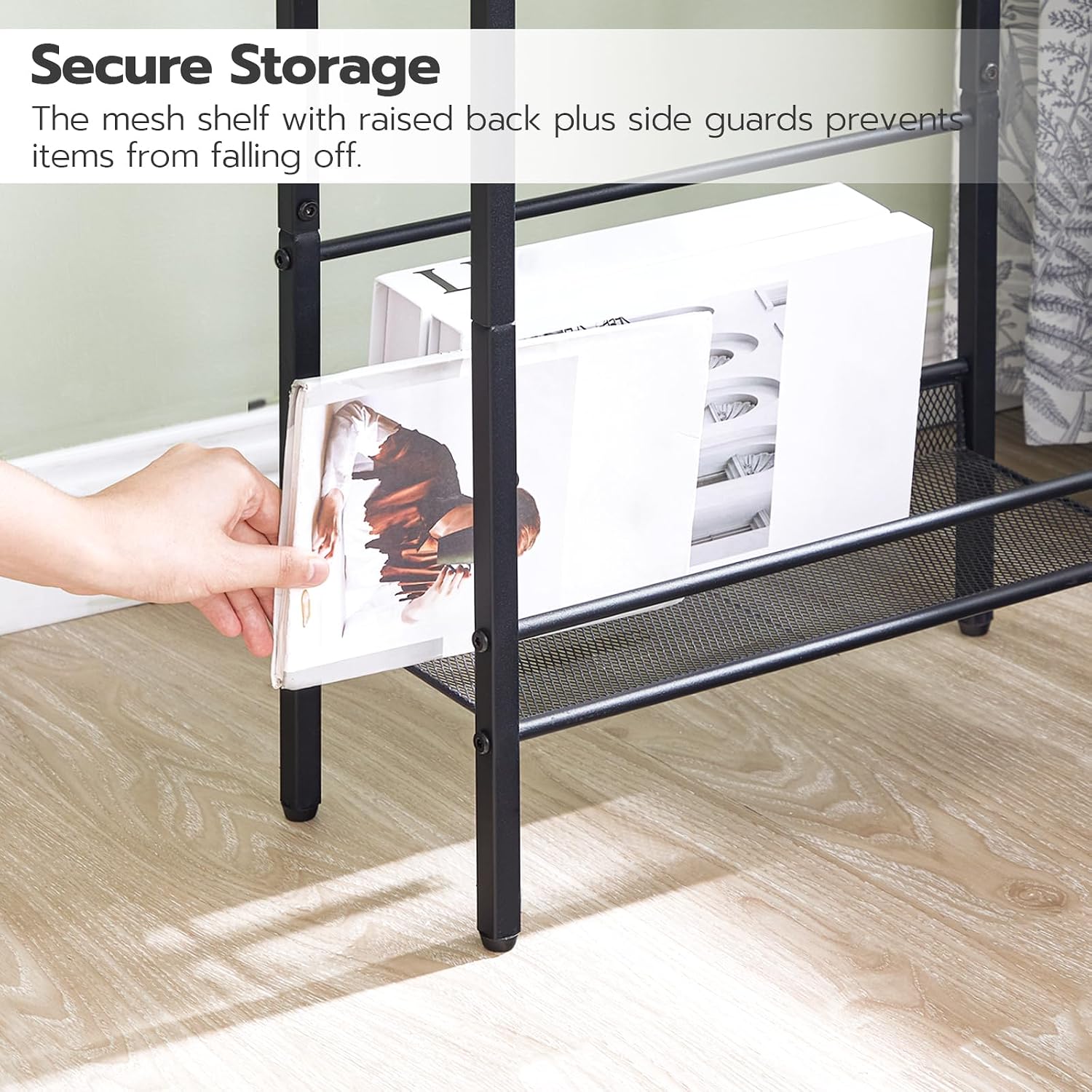 Hoobro Small Narrow Side Table With Charging Station, Skinny End Table For Small Spaces, Slim Nightstand With Usb Ports Outlet, Sofa Beside Table With Storage Shelf, Rustic Brown And Black Bf102Ubz01