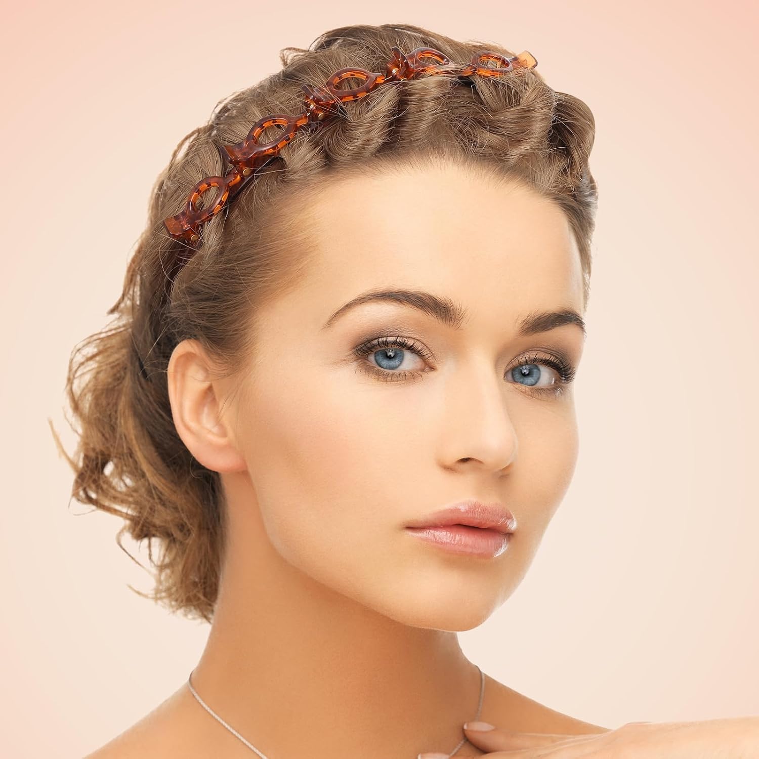 Mabor Headband With Clips, Bangs Hairstyle Hair Clip Headband, Professional Weave Bangs Clip, Toothed Headband Braid Tool For Women Girls Black Brown Hair Styling Accessories