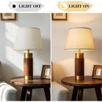 Drum Lamp Shades Set Of 2, 12"Top X 16"Bottom X 11"High, Champagne Beige | Large Drum Lampshades For Table Lamps, Floor Lamp Shade, E26 Base Harp Holders Included, Spider, Natural Linen, Easy Assembly