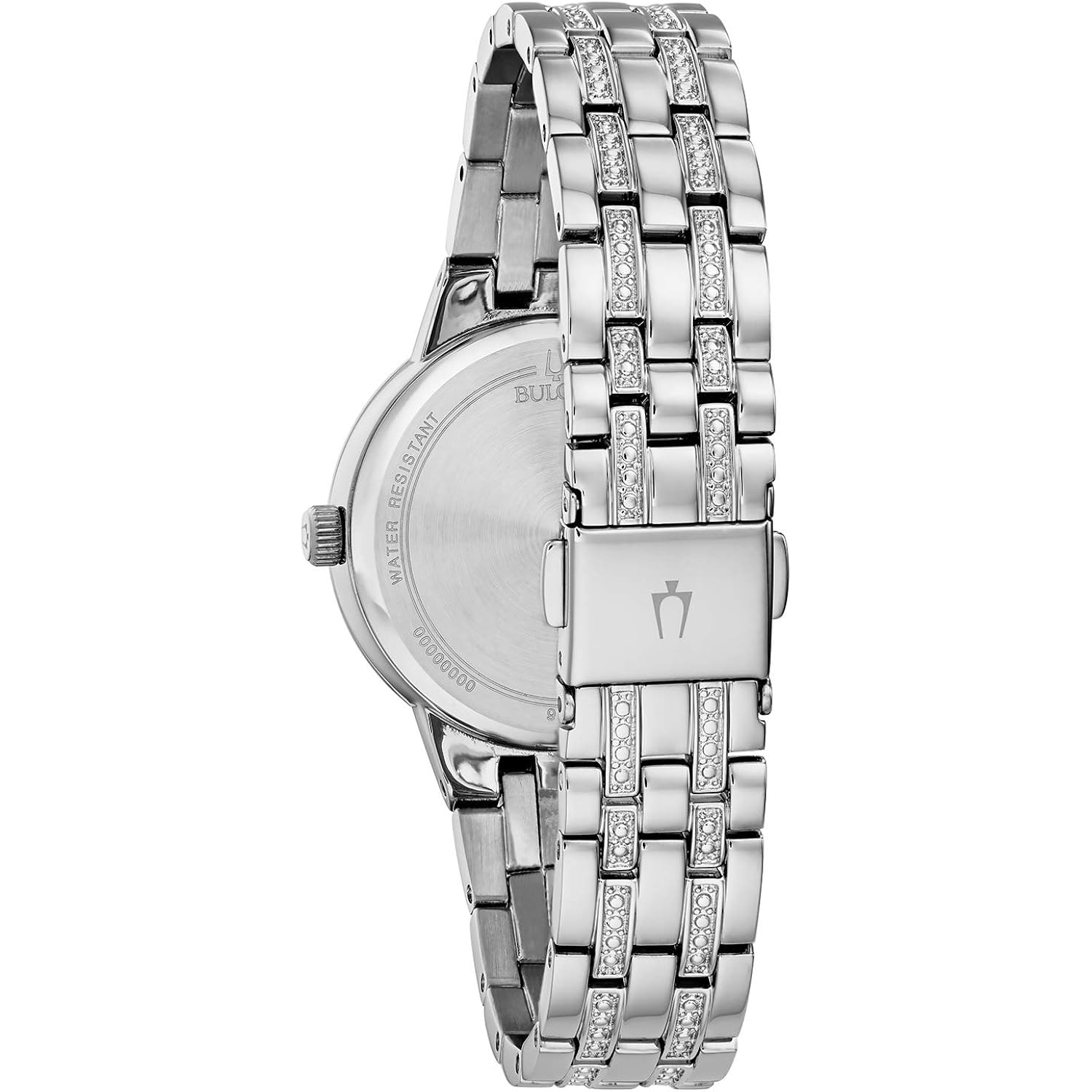 Bulova Ladies' Crystal Phantom 3-Hand Quartz Watch, Faceted Mineral Glass Dial