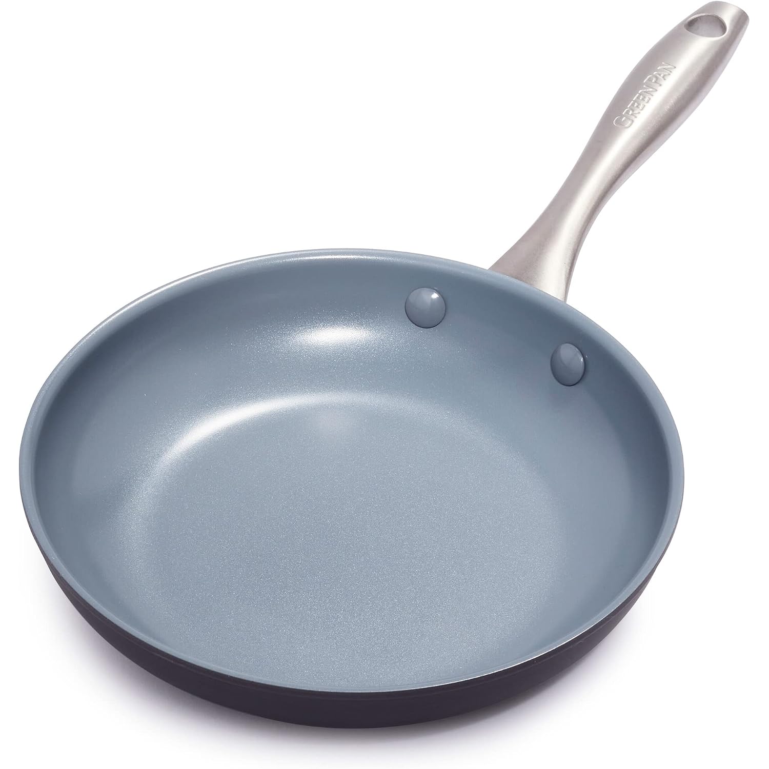 Greenpan Lima Hard Anodized 8" Frying Pan Skillet Nonstick, Ceramic Nonstick, Pfas-Free Nontoxic Pots And Pans, Oven & Broiler Safe, Stainless Steel Handle, Cookware For Eggs & Omelet, Gray