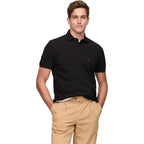 Tommy Hilfiger Men'S Short Sleeve Polo Shirts In Classic Fit With Stretch And Organic Pique Cotton