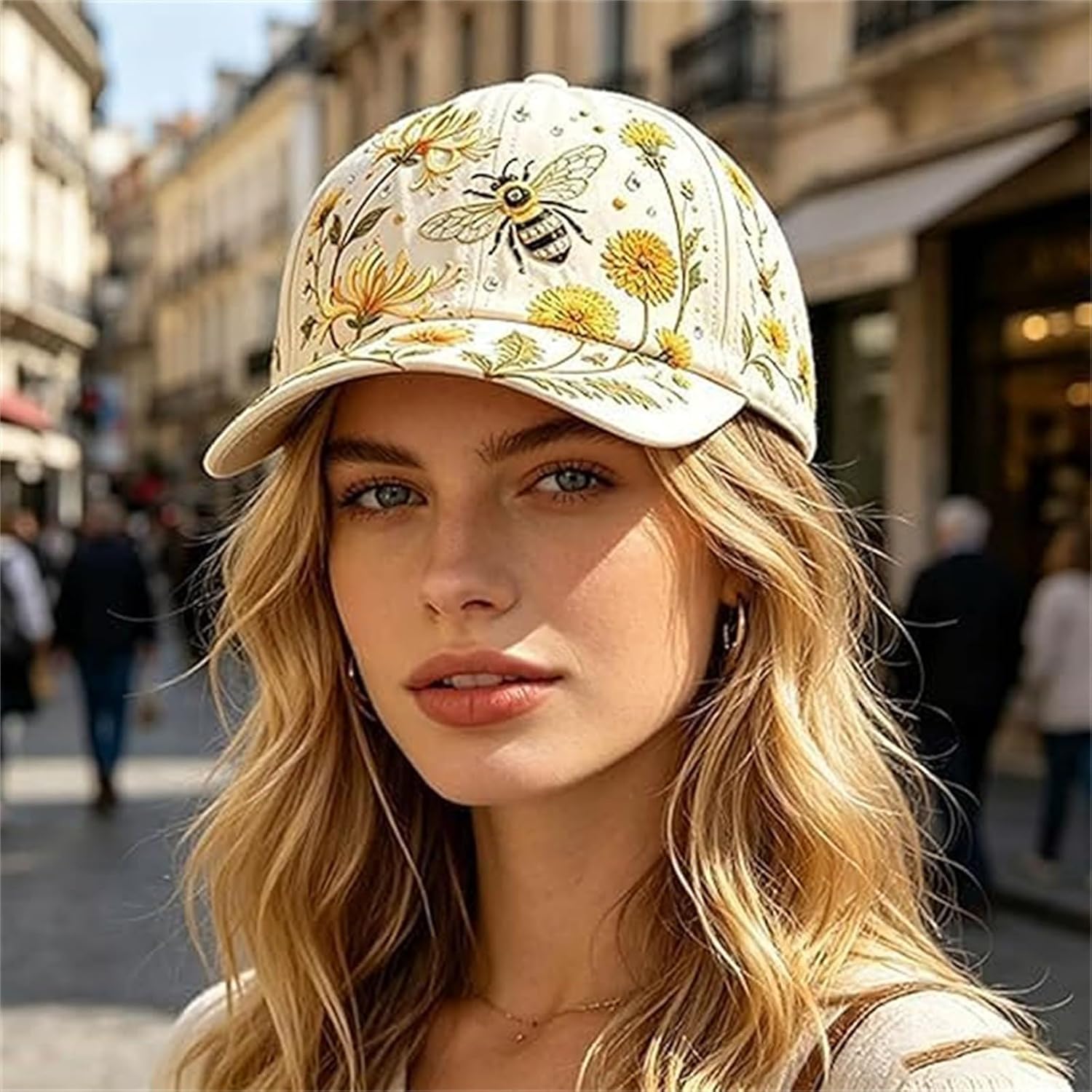Flower Baseball Caps For Women Sparkly Cottagecore Garden Hats Cute Bling Travel Ball Hat