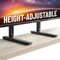 Echogear Universal Tv Stand - Fits 49” To 77” Tvs Up To 100Lbs - Adjustable Height & Wobble-Free Design - Flat Base Compatible With Soundbars