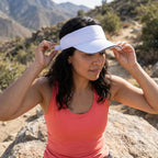 Sun Visor Hats for Women UV Protection, Adjustable Sports Visor for Running Golf Tennis Softball White