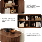 63" Sideboard Buffet Cabinet With Storage, Storage Cabinet With Sliding Door & Adjustable Shelf, Modern Accent Coffee Bar Console Table For Kitchen, Entryway, Walnut