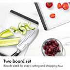Oxo Good Grips 2-Piece Cutting Board Set, Cutting Boards For Kitchen Prep, Non-Porous Double-Sided Design, Dishwasher-Safe, Durable Kitchen Essentials