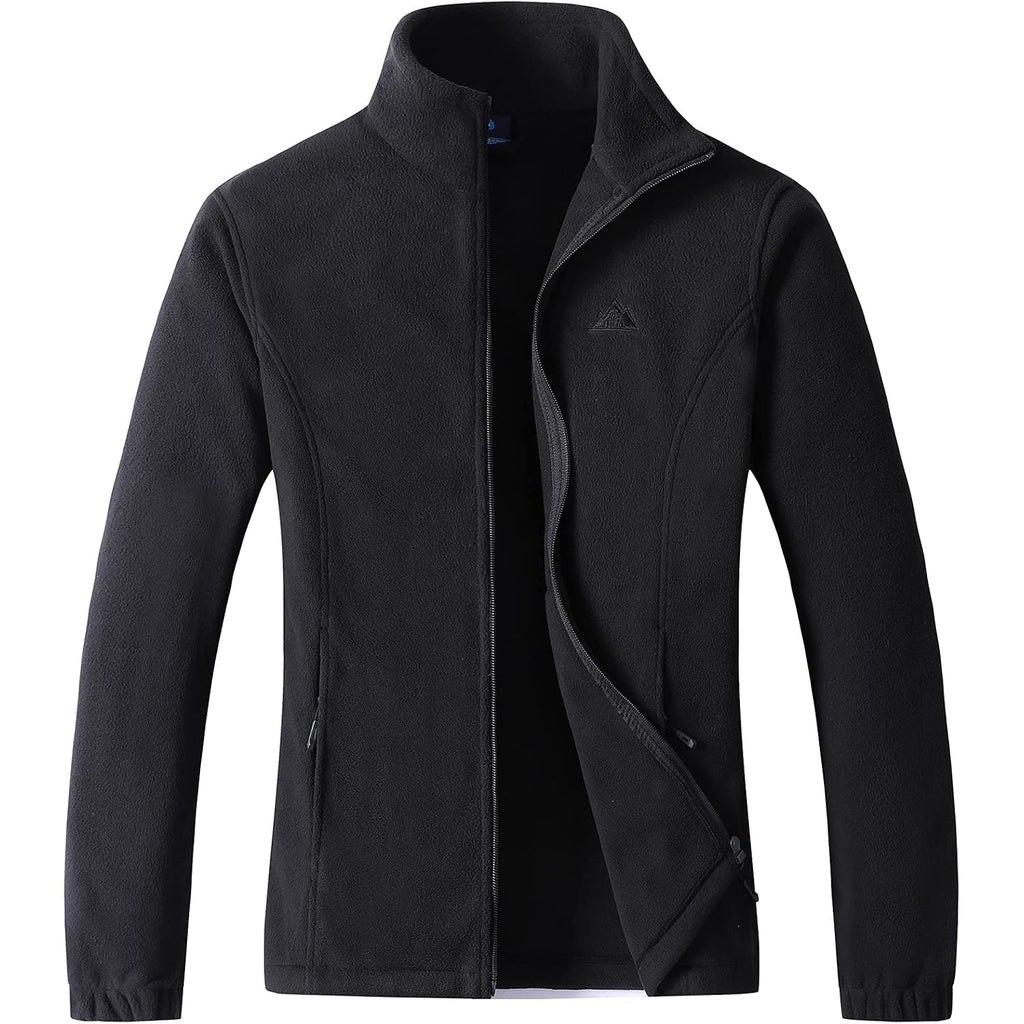 Women'S Lightweight Full Zip Soft Polar Fleece Jacket Outdoor Recreation Coat With Zipper Pockets