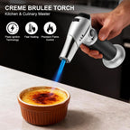 Butane Torch, Kitchen Torch Cooking Torch With Safety Lock & Adjustable Flame For Cooking, Bbq, Baking, Brulee, Creme, Diy Soldering(Butane Not Included)