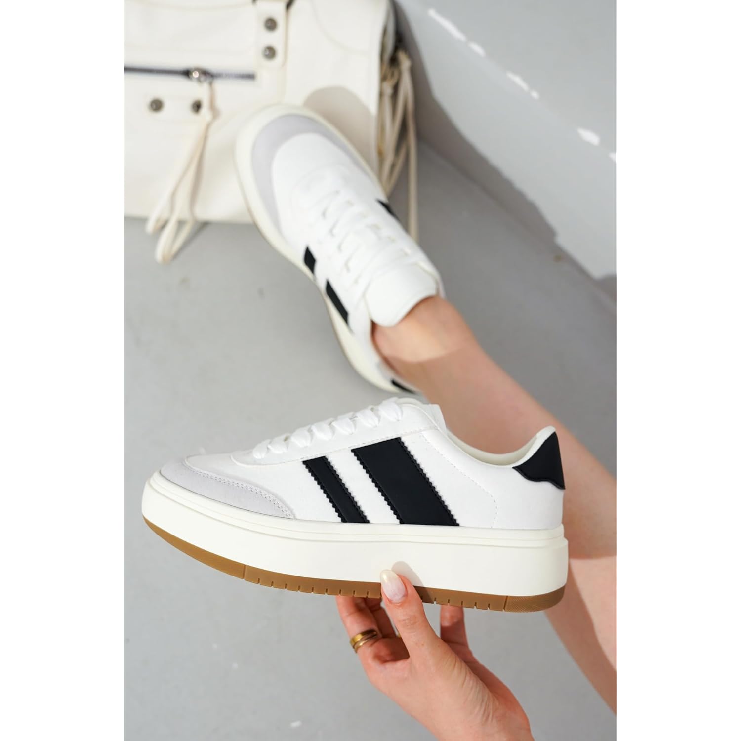Project Cloud Platform Sneakers For Women - Lightweight Memory Foam Insole Womens Sneakers - Non-Slip Fashion Sneakers For Women Footwear - Women'S Fashion Platform Shoes (Nita)